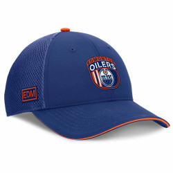 Casquette NHL Edmonto Oilers Fanatics Authentic Pro Draft 2024 Trucker Bleu