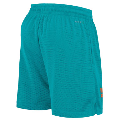 NFL Miami Dolphins Nike Sideline Mesh 2024 Aqua Shorts - Comfort & Style for Fans