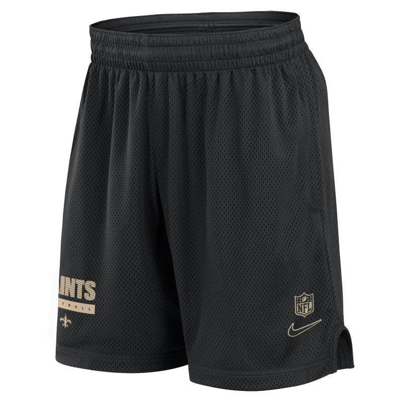 Nike Sideline Mesh Short 2024 NFL New Orleans Saints Black Nike Sideline Mesh Short 2024 NFL New Orleans Saints Black