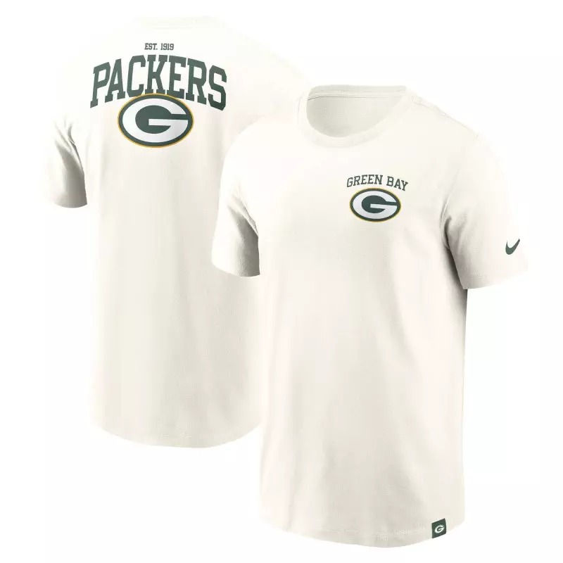 T-shirt NFL Greenbay Packers Nike Essential Cotton Blanc