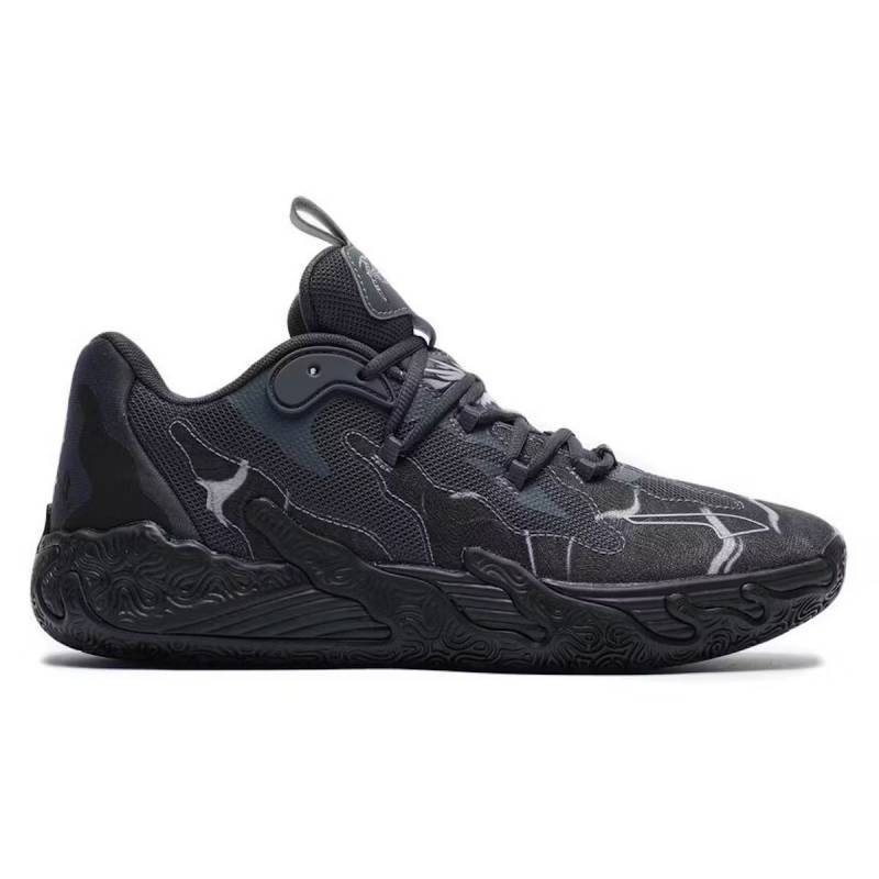 Kid's Puma MB.03 Lamelo Ball "Black Strong Gray" Basketball shoes