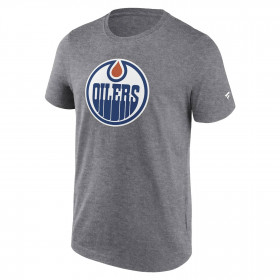 T-shirt NHL Edmonto Oilers Fanatics Primary Logo gris