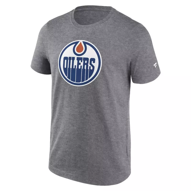 T-shirt NHL Edmonto Oilers Fanatics Primary Logo gris