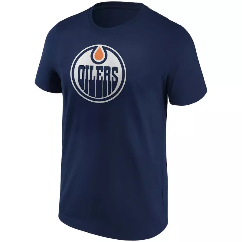 T-shirt NHL Edmonto Oilers Fanatics Primary Logo bleu marine