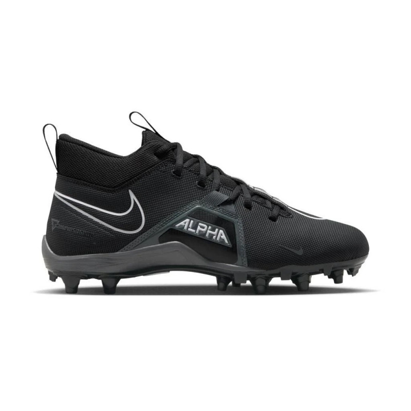 Men's Football Cleats Nike Alpha Menace Varsity 3 Mid Black grey Men's Football Cleats Nike Alpha Menace Varsity 3 Mid Black grey