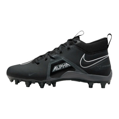 Crampons de Football Américain moulés Nike Alpha Menace Varsity 3 Mid Noir - Confort et Performance sur le terrain
