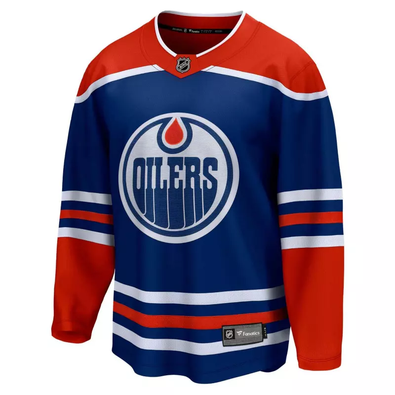 Maillot NHL Edmonto Oilers Fanatics Breakaway Home Bleu