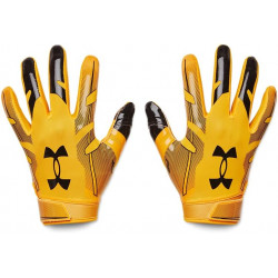 Gants de football américain Under armour F8 Jaune