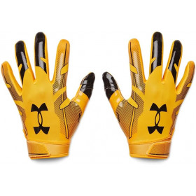 Gants de football américain Under armour F8 Jaune