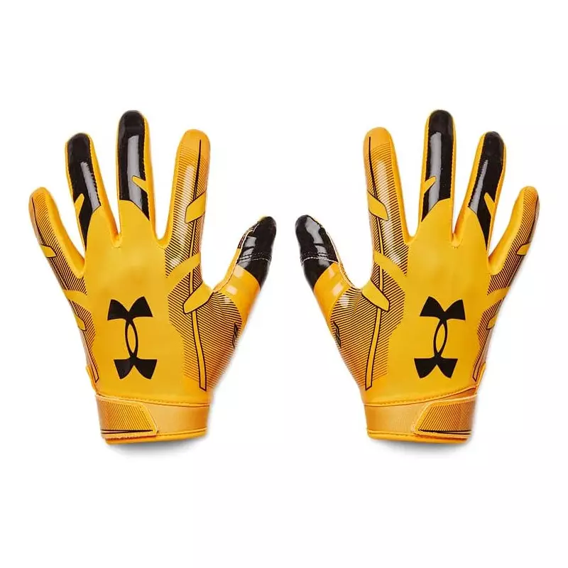 Gants de football américain Under armour F8 Jaune