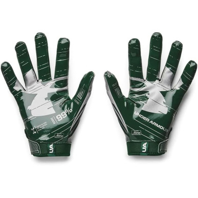 Guantes de futbol americano Under armour F8 Verde