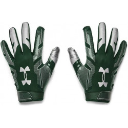 Guantes de futbol americano Under armour F8 Verde