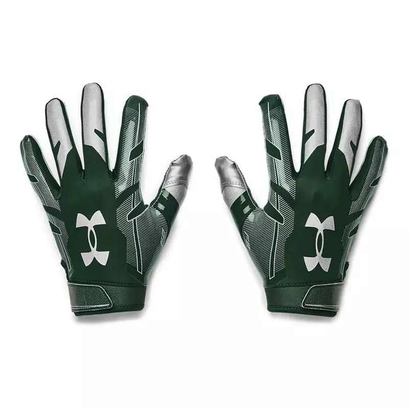 Guantes de futbol americano Under armour F8 Verde