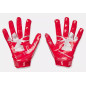 Gants de football américain Under armour F8 Rouge