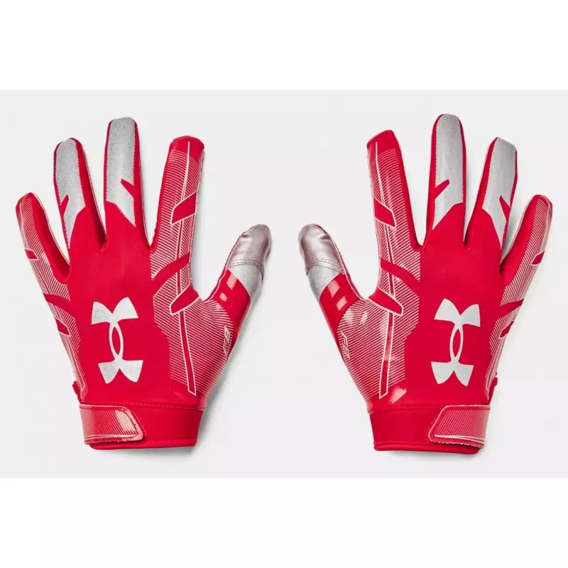 Guantes de futbol americano Under armour F8 Rojo