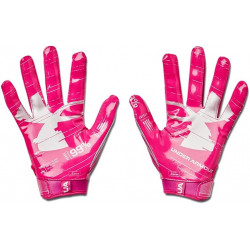 Guantes de futbol americano Under armour F8 Rosa