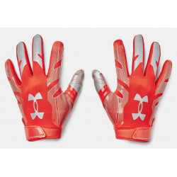 Gants de football américain Under armour F8 Orange