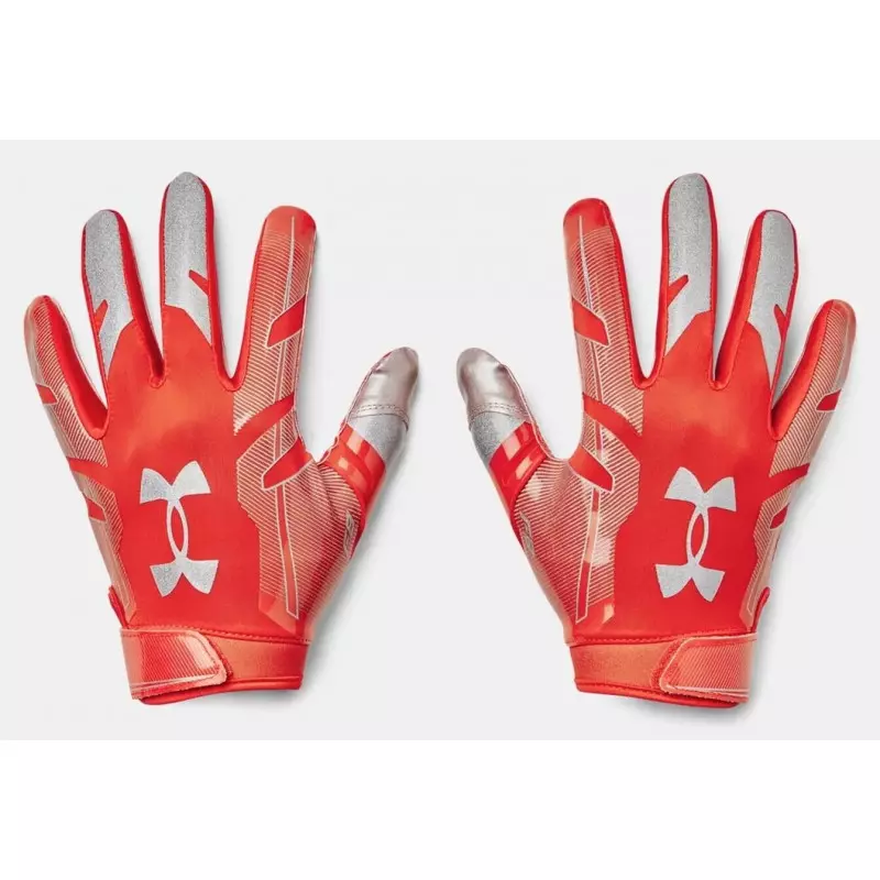 Gants de football américain Under armour F8 Orange