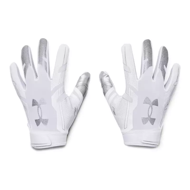 Gants de football américain Under armour F8 blanc