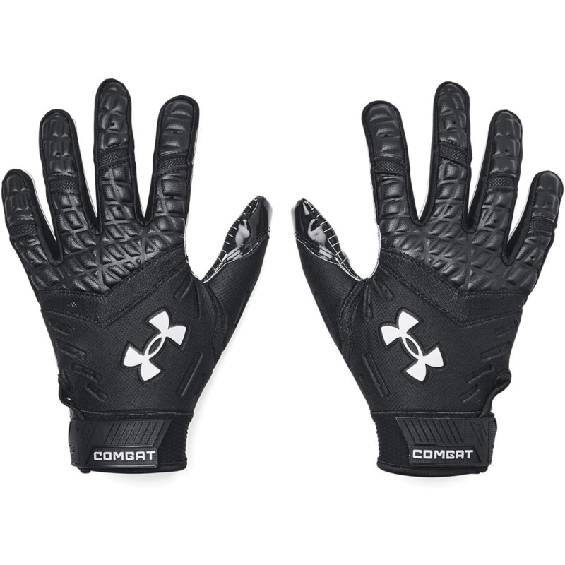 Gants de football américain Under armour Combat Noir Gants de football américain Under armour Combat Noir