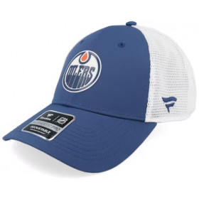 Casquette NHL Edmonto Oilers Fanatics Authentic Pro Rink Trucker Bleu