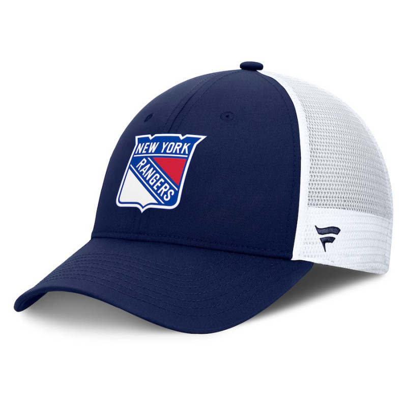 Casquette NHL New York Rangers Fanatics Authentic Pro Rink Trucker Bleu marine Casquette NHL New York Rangers Fanatics Authentic Pro Rink Trucker Bleu marine
