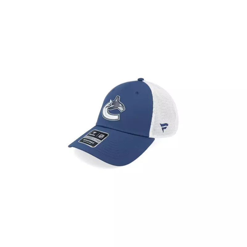 Casquette NHL Vancouver Canucks Fanatics Authentic Pro Rink Trucker Bleu