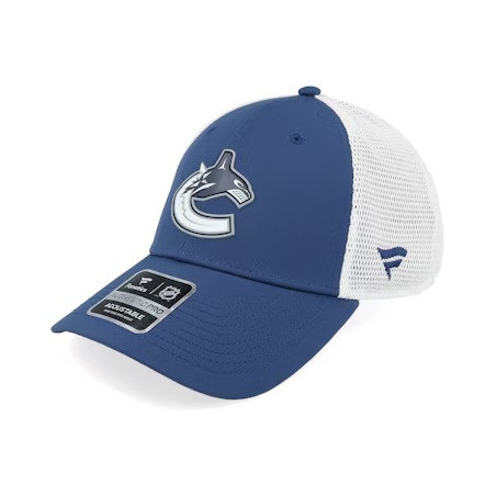 Casquette NHL Vancouver Canucks Fanatics Authentic Pro Rink Trucker Bleu