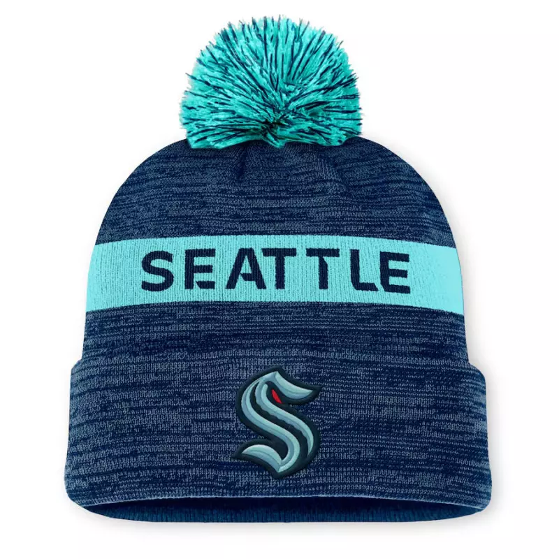 Gorro NHL Seattle Kraken Fanatics Authentic Pro Rink con pom