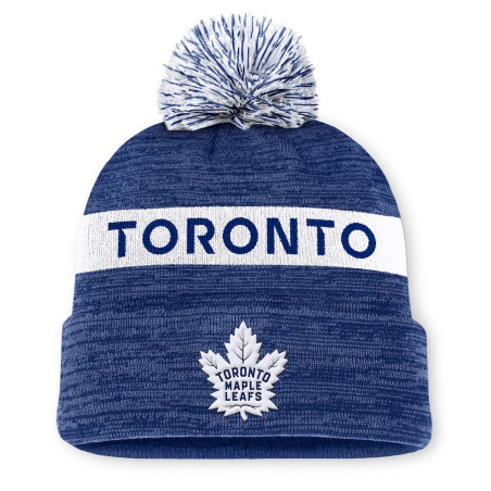 NHL Toronto Maple Leafs Fanatics Authentic Pro Rink Beanie Cuff With POM