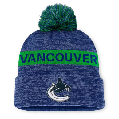 NHL Vancouver Canucks Fanatics Authentic Pro Rink Beanie Cuff With POM