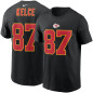 T-shirt NFL Travis Kelce Kansas City Chiefs Nike player Noir