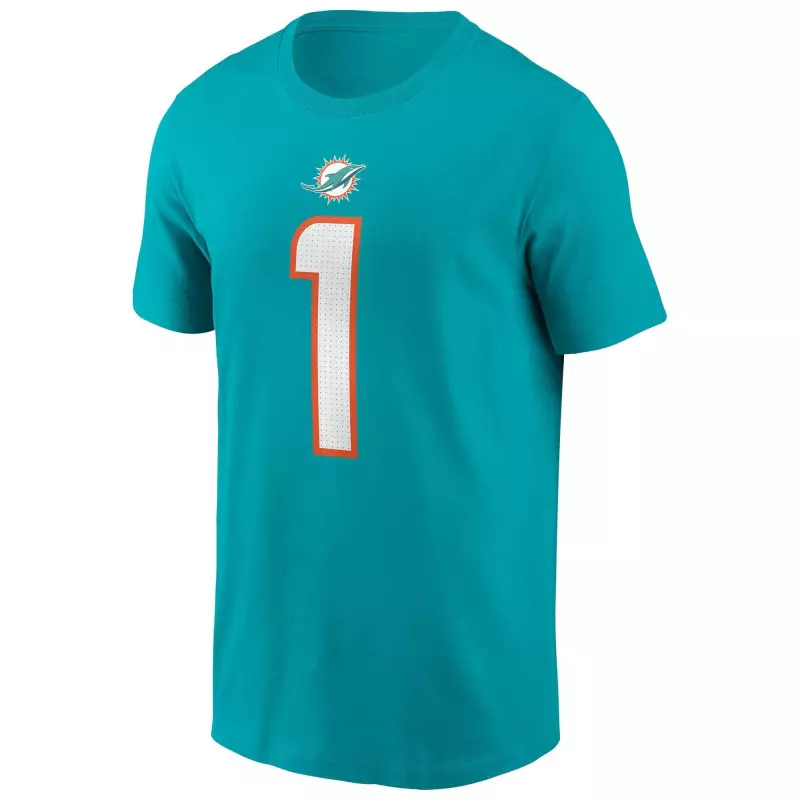 Camiseta NFL Tua Tagovailoa Miami Dolphins Nike Player Aqua