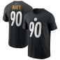 Camiseta NFL T.J. Watt Pittsburgh Steelers Nike Player Negro Camiseta NFL T.J. Watt Pittsburgh Steelers Nike Player Negro