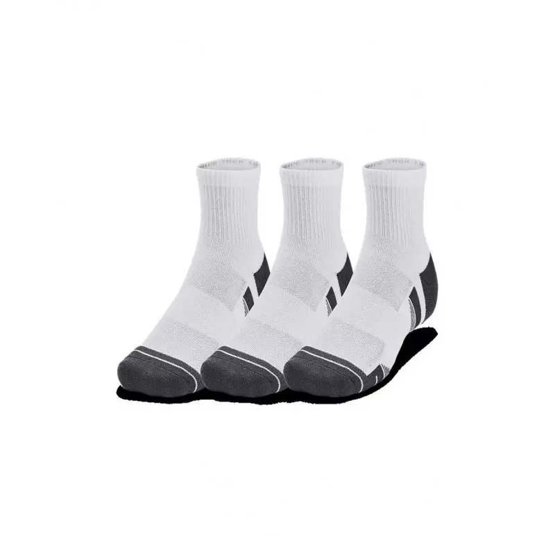 Chaussettes de sport Under Armour Performance Tech quarter Blanc 3 paires