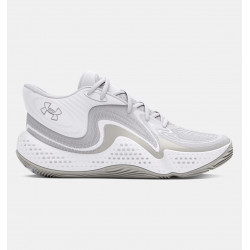 Chaussures de Basketball Under Armour Spawn 6 Mid Blanc