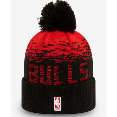 Gorro NBA Chicago Bulls New Era Ombre Rojo – Oficial, Con Pompon, Logo NBA