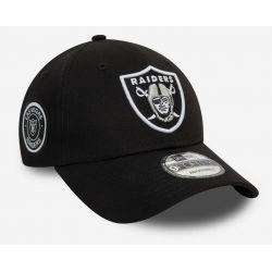 Casquette NFL Las Vegas Raiders New Era Side Patch 9FORTY Noir