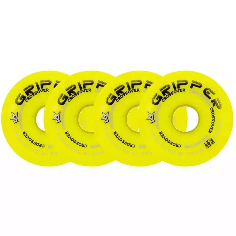 Roues Labeda CrossOver Medium pour Roller pack de 4 Jaune