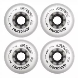 Roues Marsblade Dynamic Soft pour Roller pack de 4 Transparent