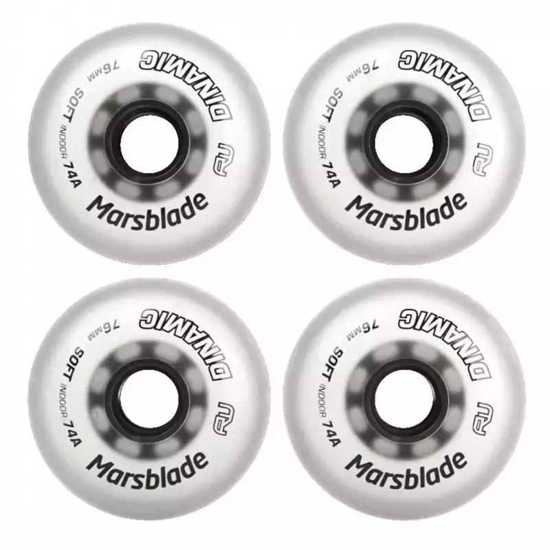 Roues Marsblade Dynamic Soft pour Roller pack de 4 Transparent