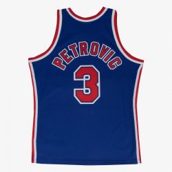 Camiseta NBA Swingman Dražen Petrović New Jersey Nets 1992-93 Hardwood Classics Mitchell & Ness Azul