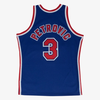 NBA Swingman Dražen Petrović New Jersey Nets 1992-93 Hardwood Classics Mitchell & ness Blue