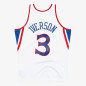 Maillot NBA Allen Iverson Philadelphie Sixers 1996-97 Home Road Mitchell & ness Hardwood Classic swingman Blanc Maillot NBA Allen Iverson Philadelphie Sixers 1996-97 Home Road Mitchell & ness Hardwood Classic swingman Blanc