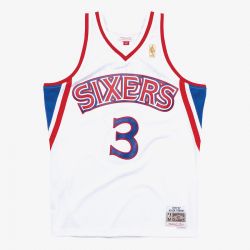 Maillot NBA Allen Iverson Philadelphie Sixers 1996-97 Home Road Mitchell & ness Hardwood Classic swingman Blanc