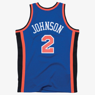Camiseta NBA Larry Johnson New York Knicks 1998-99 Mitchell & Ness Swingman Hardwood Classics Azul