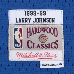 Camiseta NBA Larry Johnson New York Knicks 1998-99 Mitchell & Ness Swingman Hardwood Classics Azul