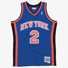 Camiseta NBA Larry Johnson New York Knicks 1998-99 Mitchell & Ness Swingman Hardwood Classics Azul