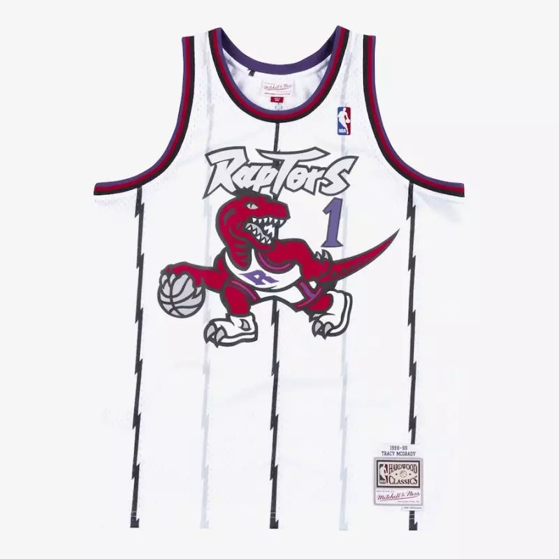 Camiseta NBA Tracy McGrady Toronto Raptors 1998-99 Mitchell & Ness Hardwood Classic Swingman Blanca