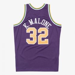 Camiseta NBA Karl Malone Utah Jazz 1991-92 Mitchell & Ness Hardwood Classic Swingman Morado